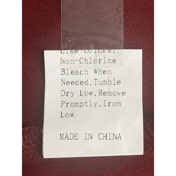 Red Maroon Long Sleeve Laser Cut A-Line Shift Dress With Floral Detailing XL - Picture 10 of 10